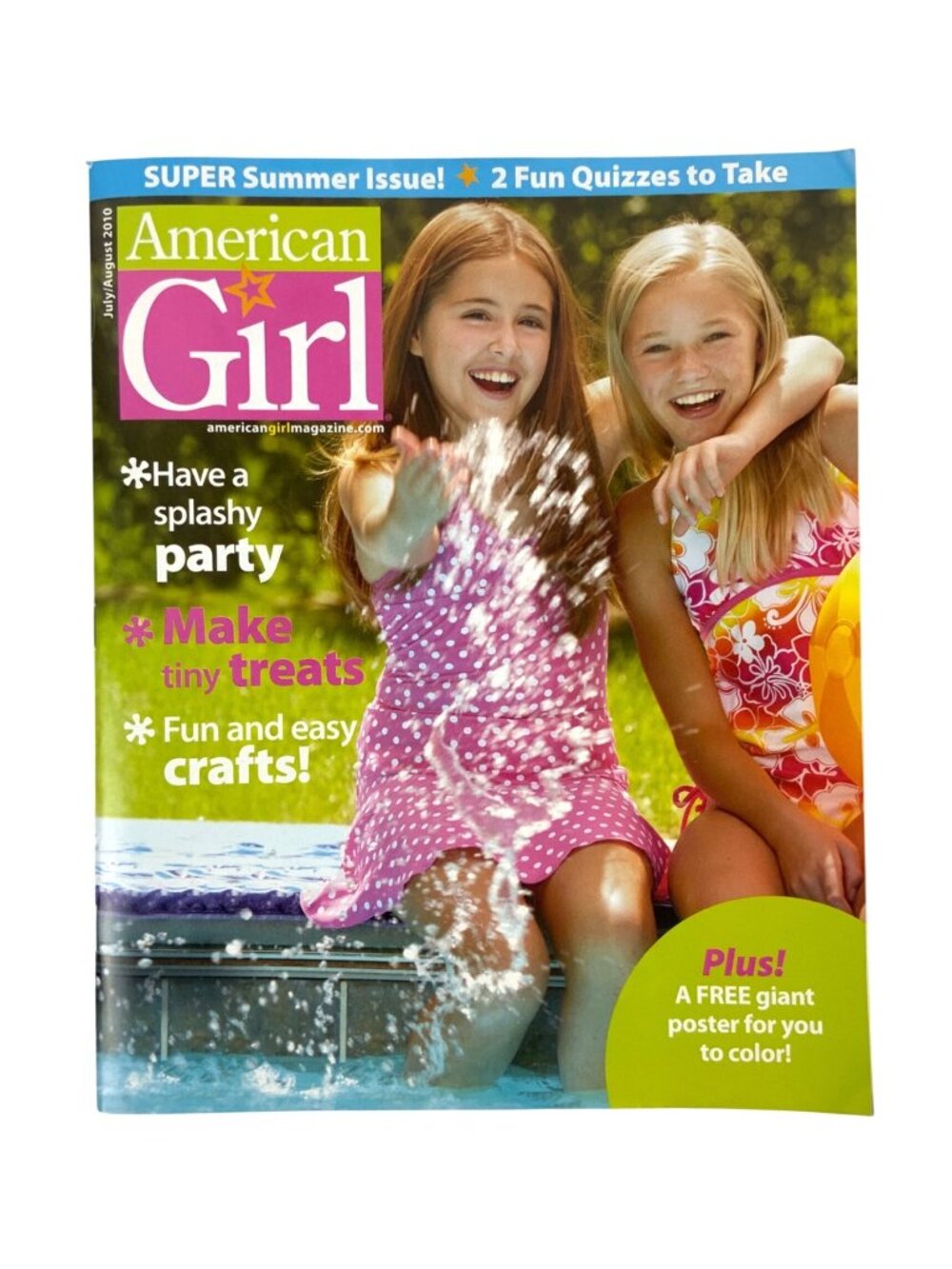 American Girl Magazine July/August 2010 Super Summer Issue Activities Crafts